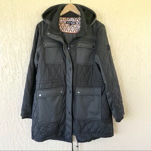 Steve Madden |Utility Style Quilted Green Coat